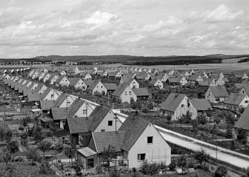 Schottenheimsiedlung aus der Luft aufgenommen