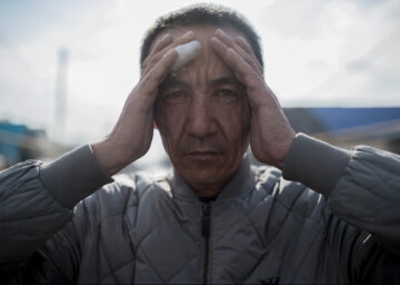 ehemaliger Gefangener der Internierungslager in Xinjiang, China