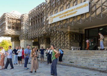 Mitglieder des Freundeskreis des Architekturmuseum der TUM in Pristina